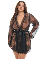 Load image into Gallery viewer, Curvy Amour Short Lace Robe
