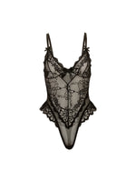Load image into Gallery viewer, Curvy Valentine Sheer Lacey Teddy
