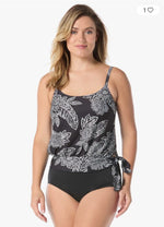 Load image into Gallery viewer, Botanical Drift Two Piece Blouson Swimsuit Set
