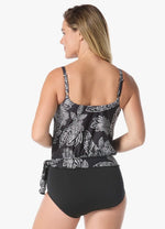 Load image into Gallery viewer, Botanical Drift Two Piece Blouson Swimsuit Set
