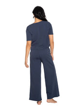 Load image into Gallery viewer, Latte Love V Neck Tee &amp; Wide Leg Lounge Pant Set
