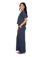 Load image into Gallery viewer, Latte Love V Neck Tee &amp; Wide Leg Lounge Pant Set
