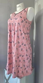 Load image into Gallery viewer, Pink Floral Sleeveless Nightgown
