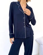 Load image into Gallery viewer, Splendid PJ Set-Pillow Soft Set Navy
