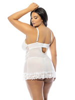 Load image into Gallery viewer, Curvy Valentine Lacey Babydoll Set
