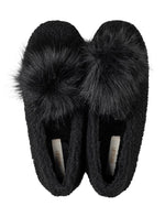 Load image into Gallery viewer, Sherpa Pom Pom Loafer- Black
